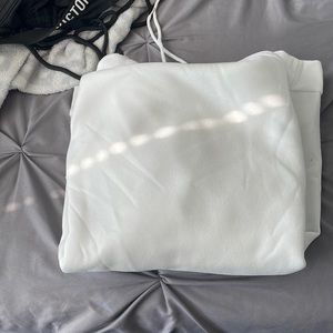 White hoodie from shein. It is an extra large.